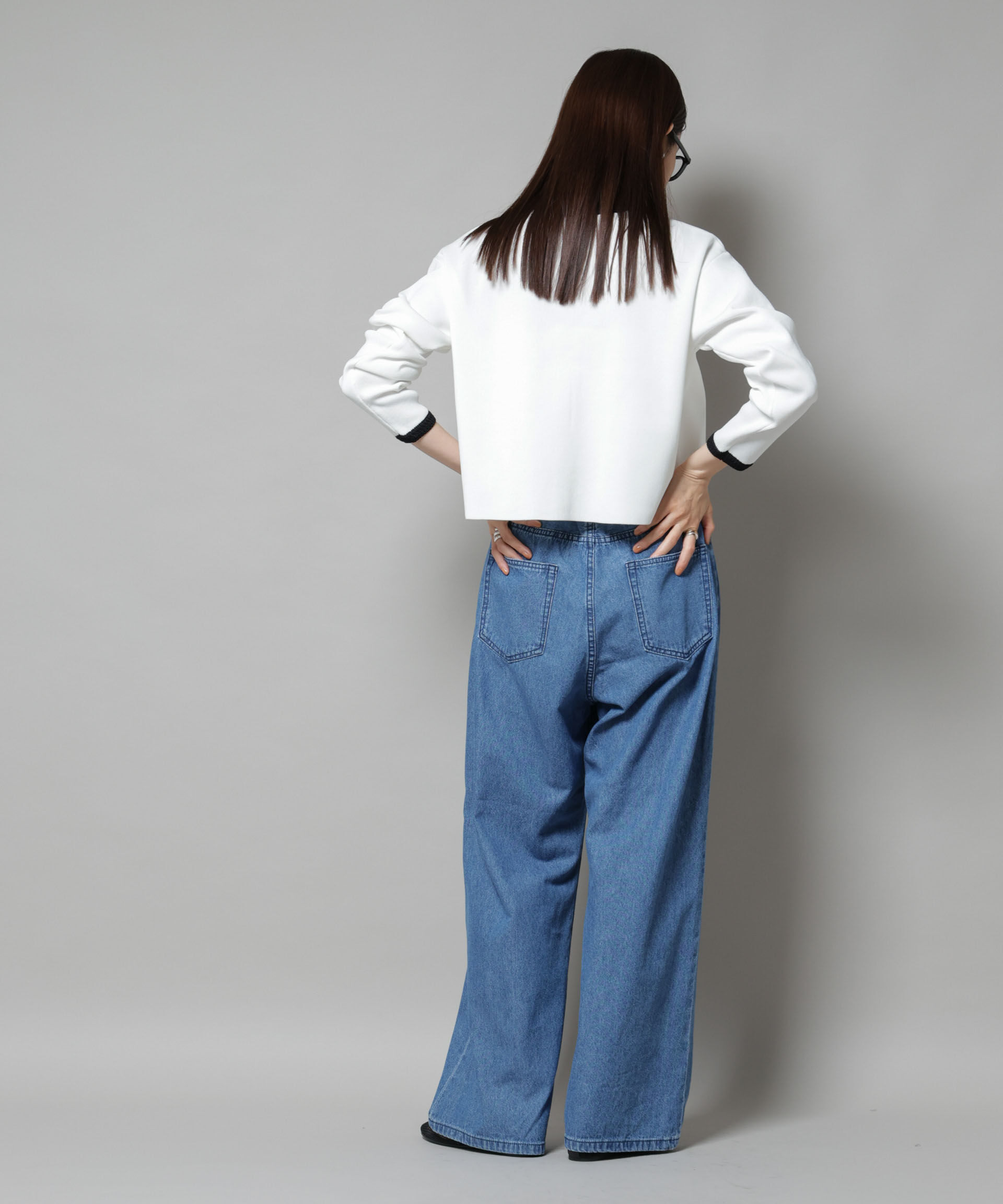 nano･universe「洗濯機洗可配色ジャケットカーディガン」|ニット・セーター|