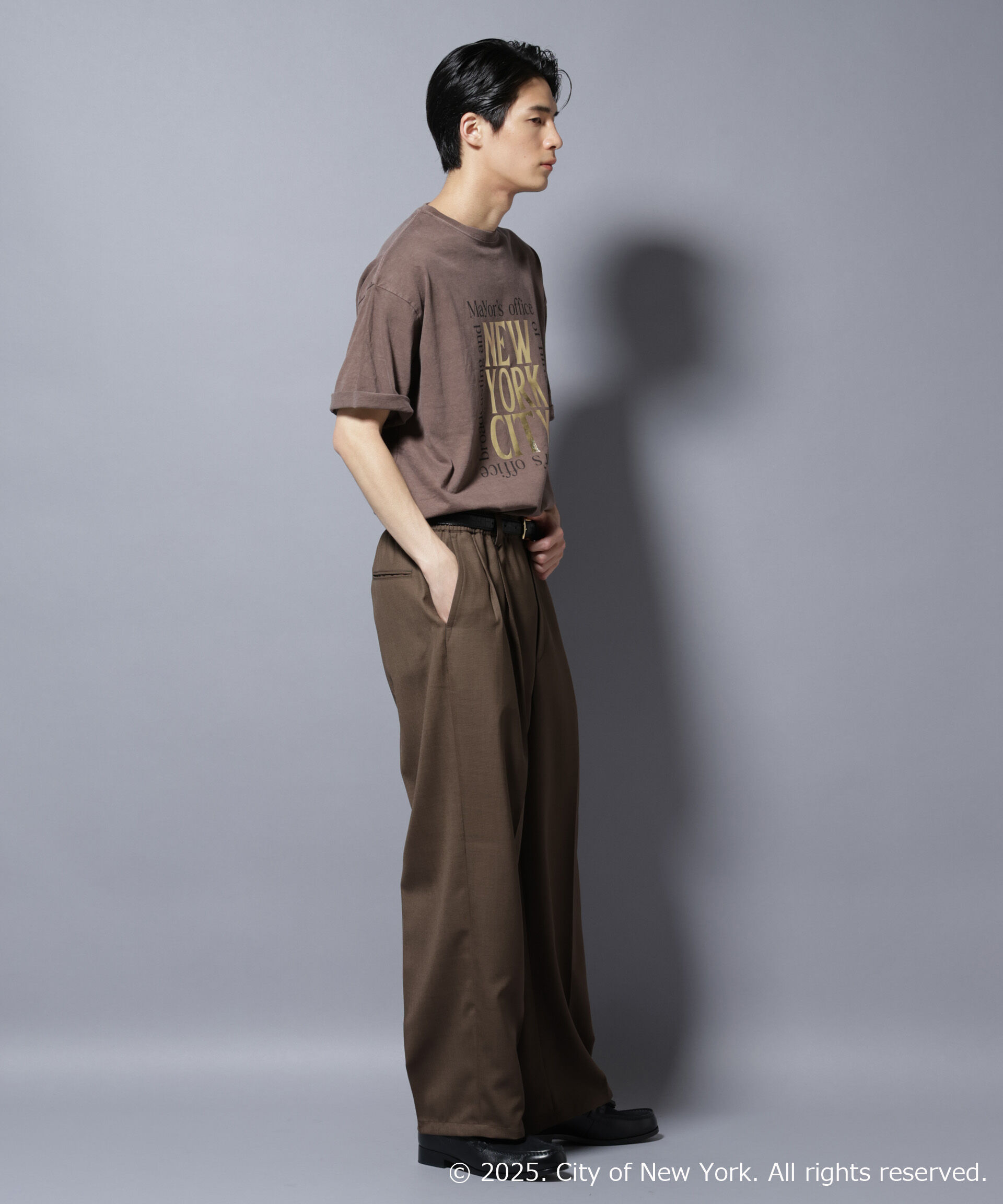 nano･universe「別注GOOD ROCK SPEED NYC 箔プリントＴシャツ」|Tシャツ・カットソー|