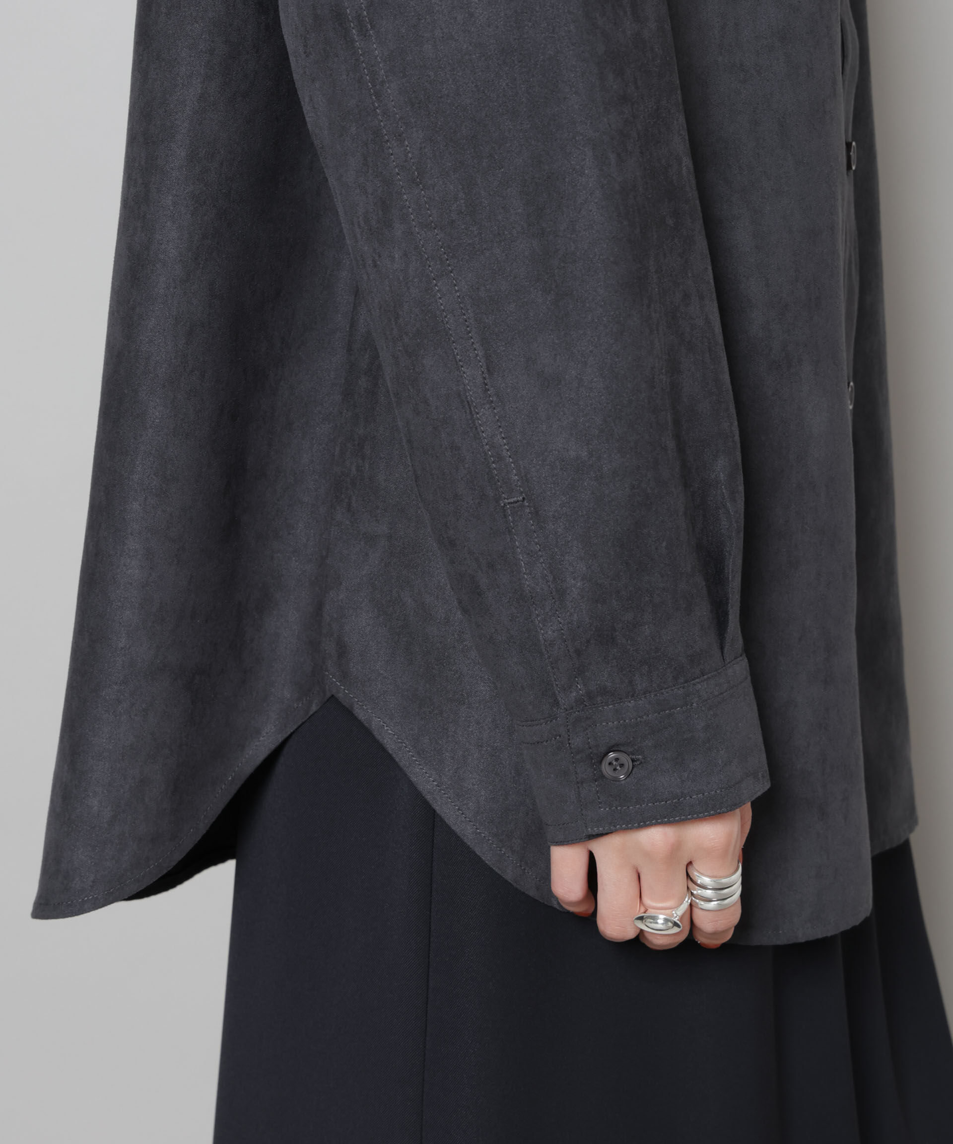 nano･universe「フェイクスエードシャツ(セットアップ可)」|シャツ・ブラウス|