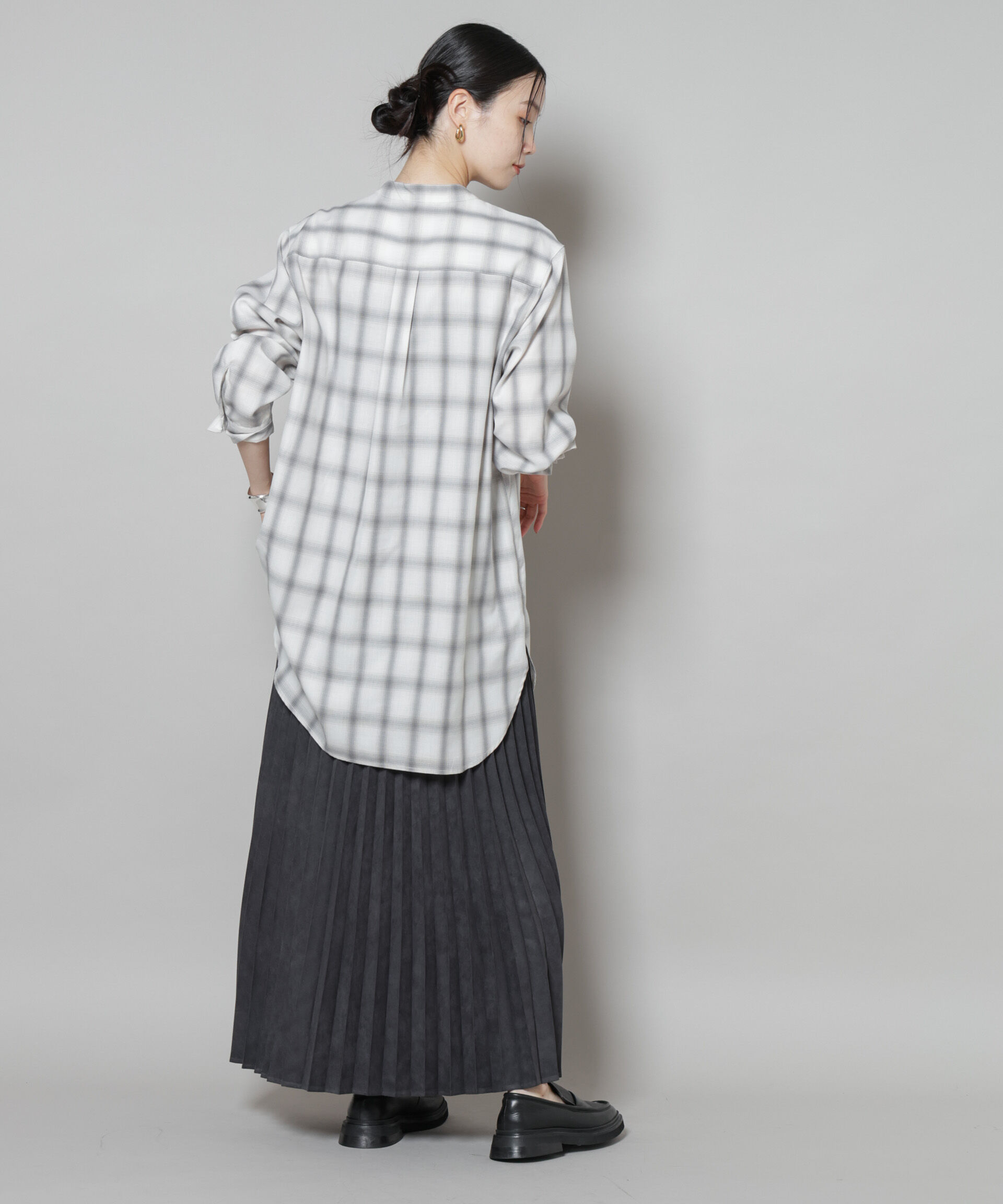 nano･universe「フェイクスエードプリーツスカート(セットアップ可)」|スカート|