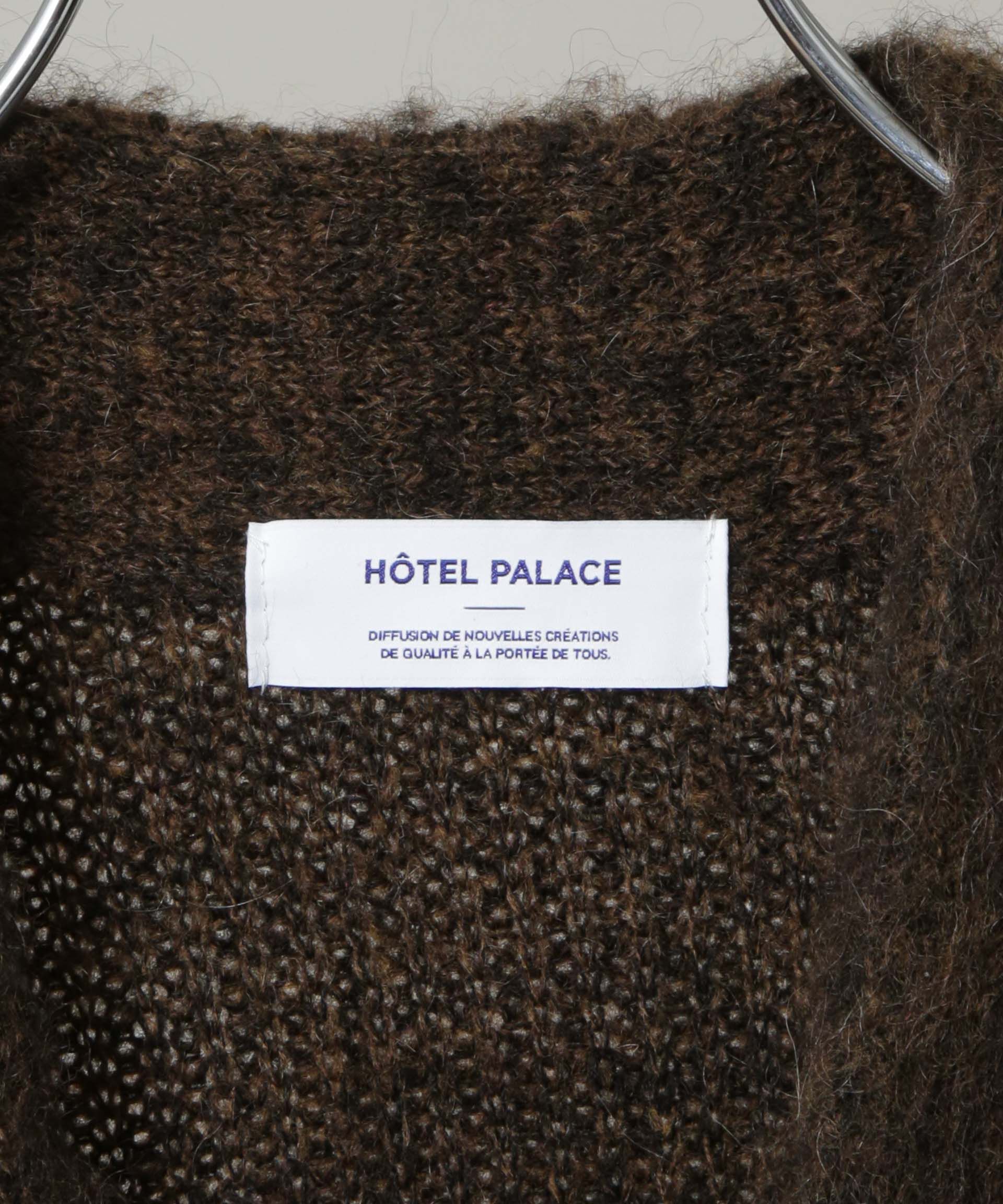 nano･universe「｢HOTEL PALACE｣ フライフロントミックスシャギーカーディガン」|ニット・セーター|