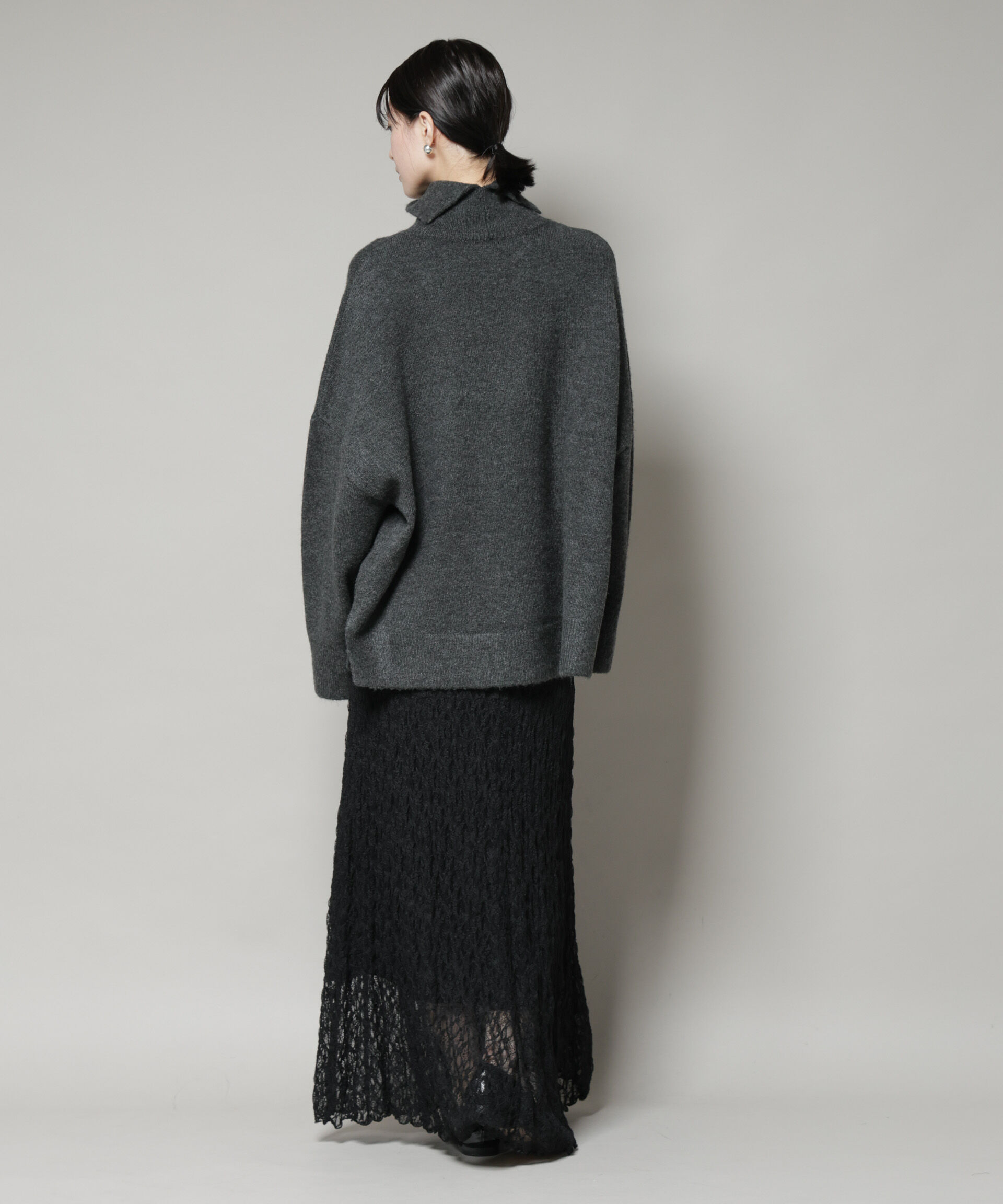 nano･universe「タートルワイドシルエット圧縮ニット」|ニット・セーター|