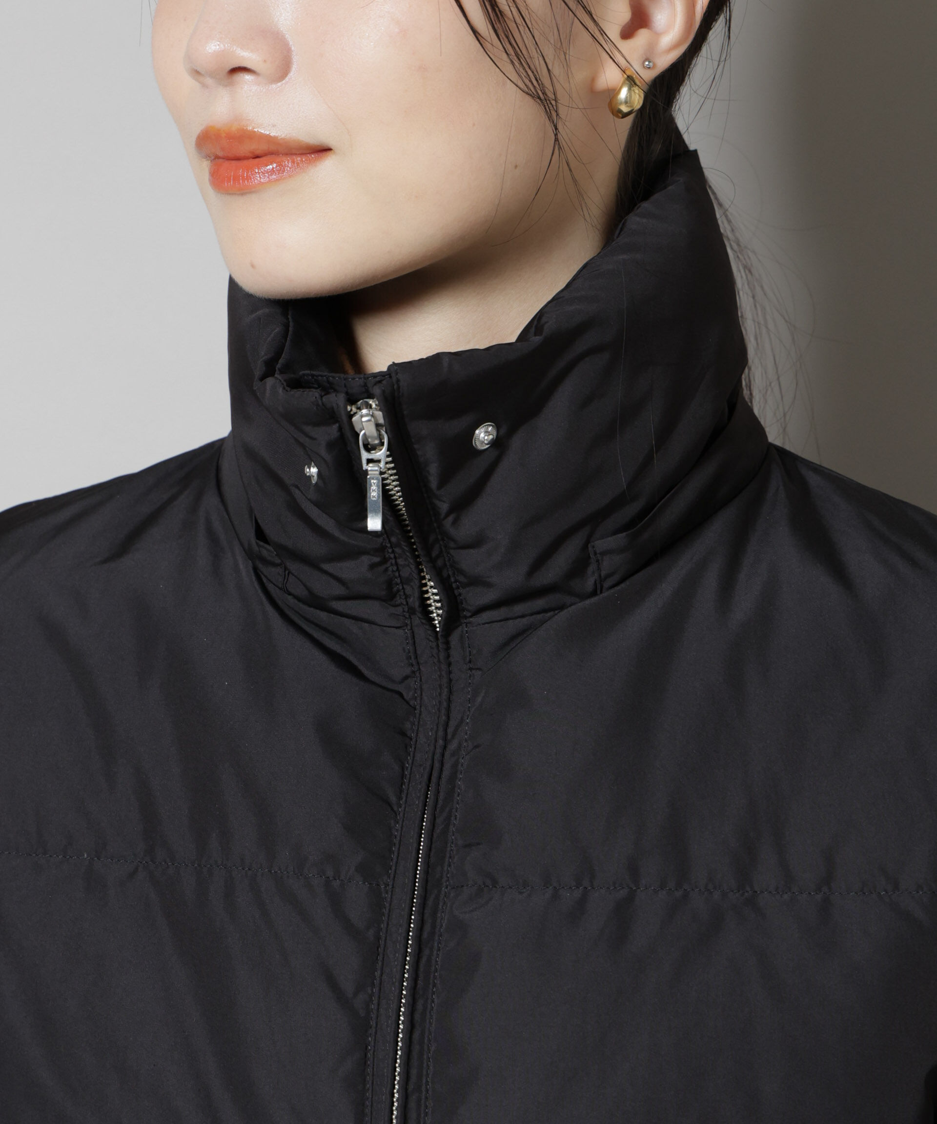 nano･universe「撥水加工 フードロングダウンコート」|ダウン|