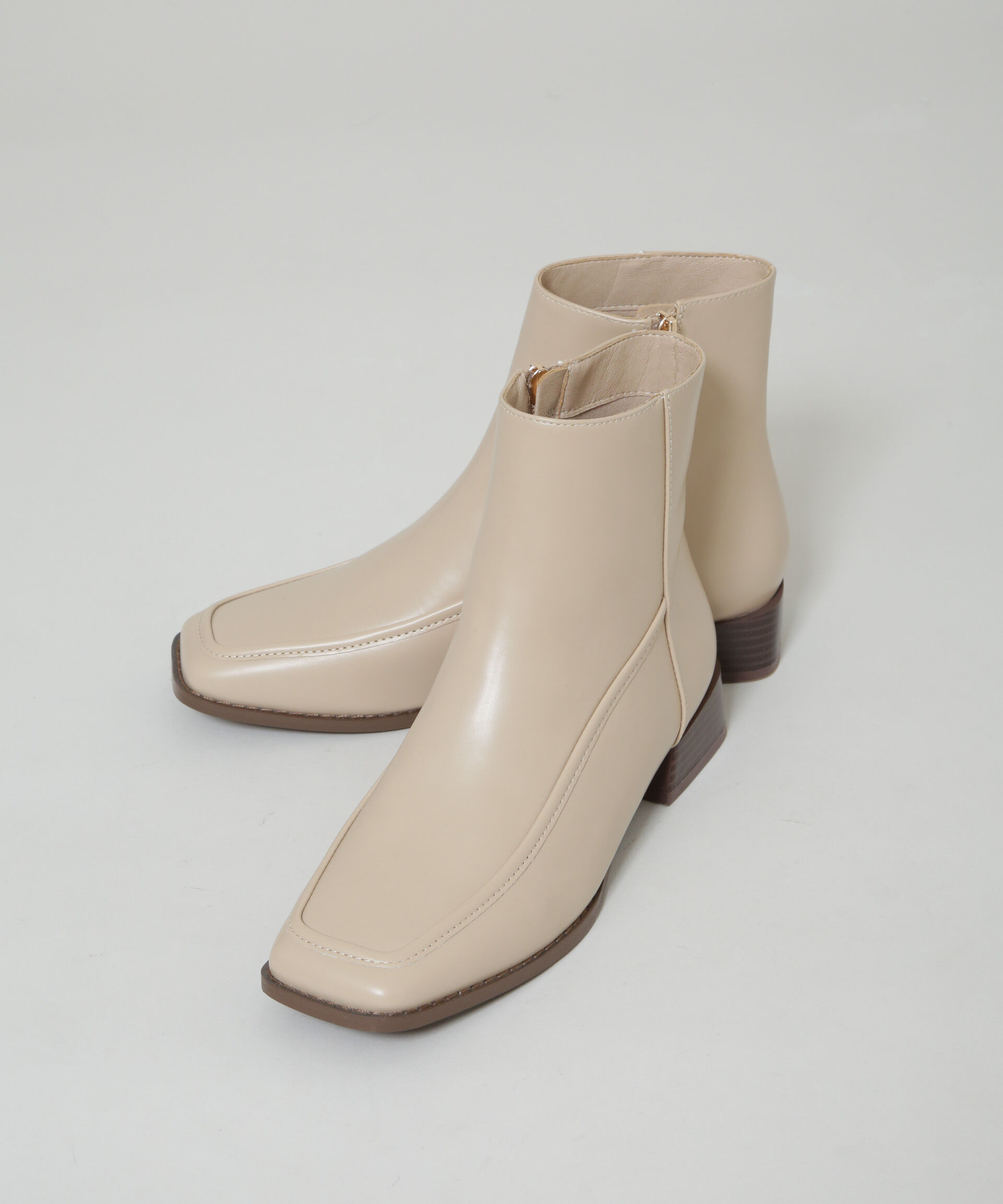 nano･universe「スクエアトゥミドルブーツ」|ショートブーツ|