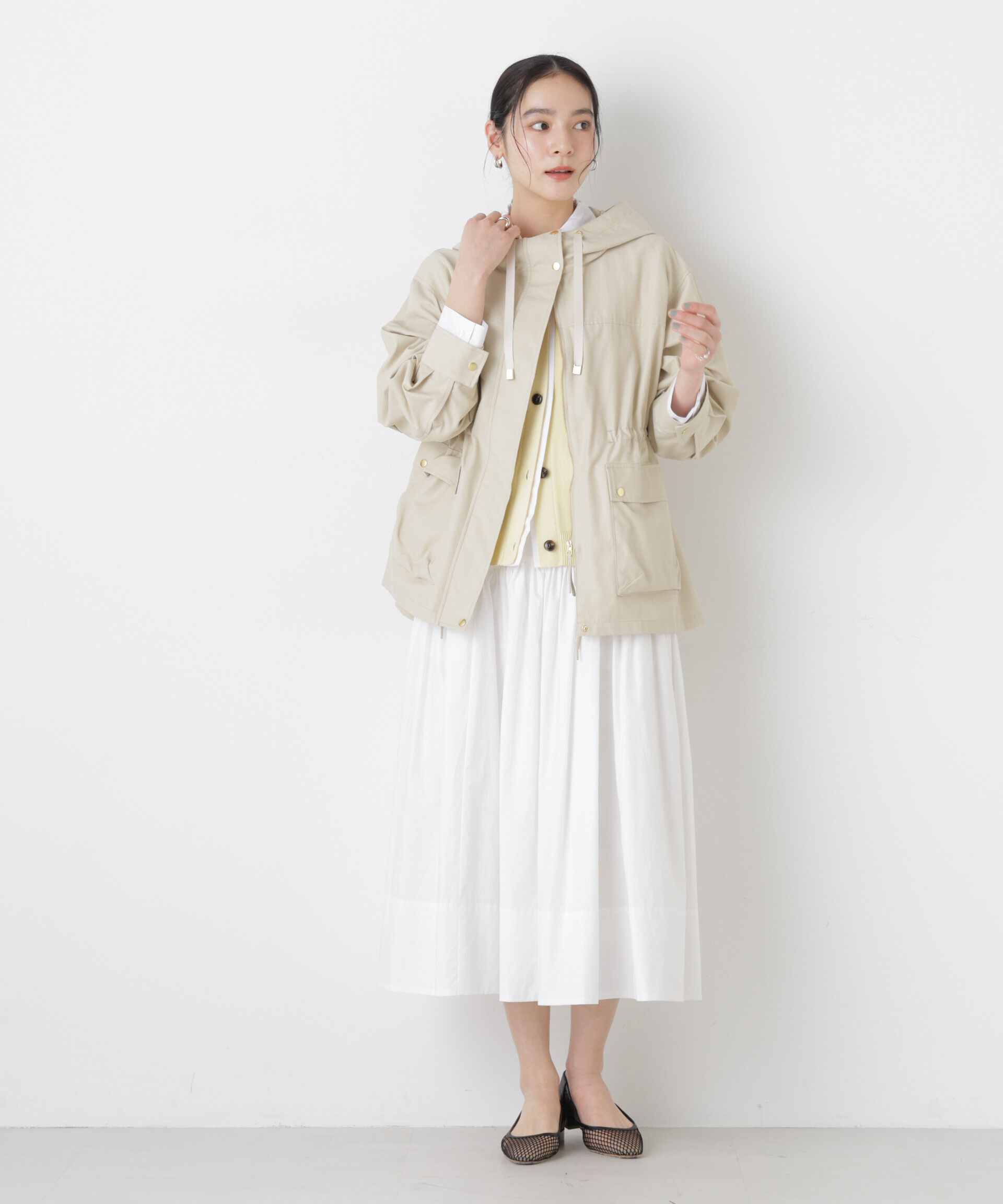 nano･universe「ローギャザーミディスカート」|スカート|