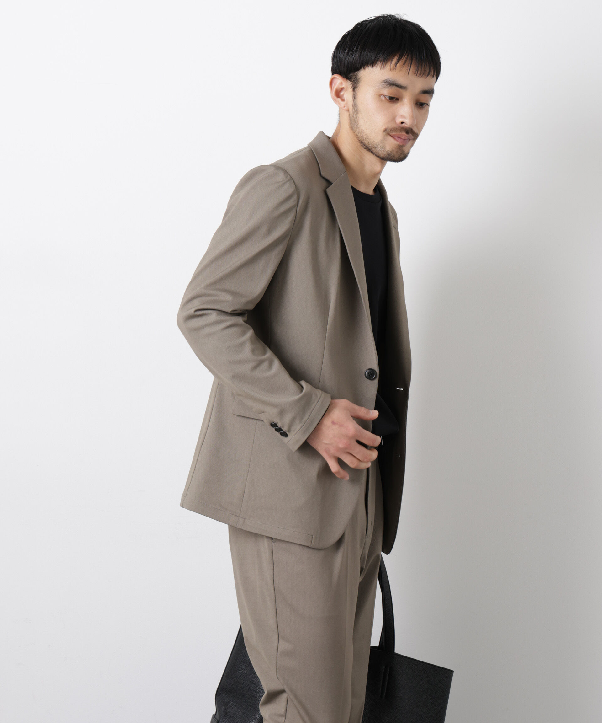 nano･universe「｢Damerino｣ 軽量ジャージーデニムライクストレッチセットアップ」|スーツ|