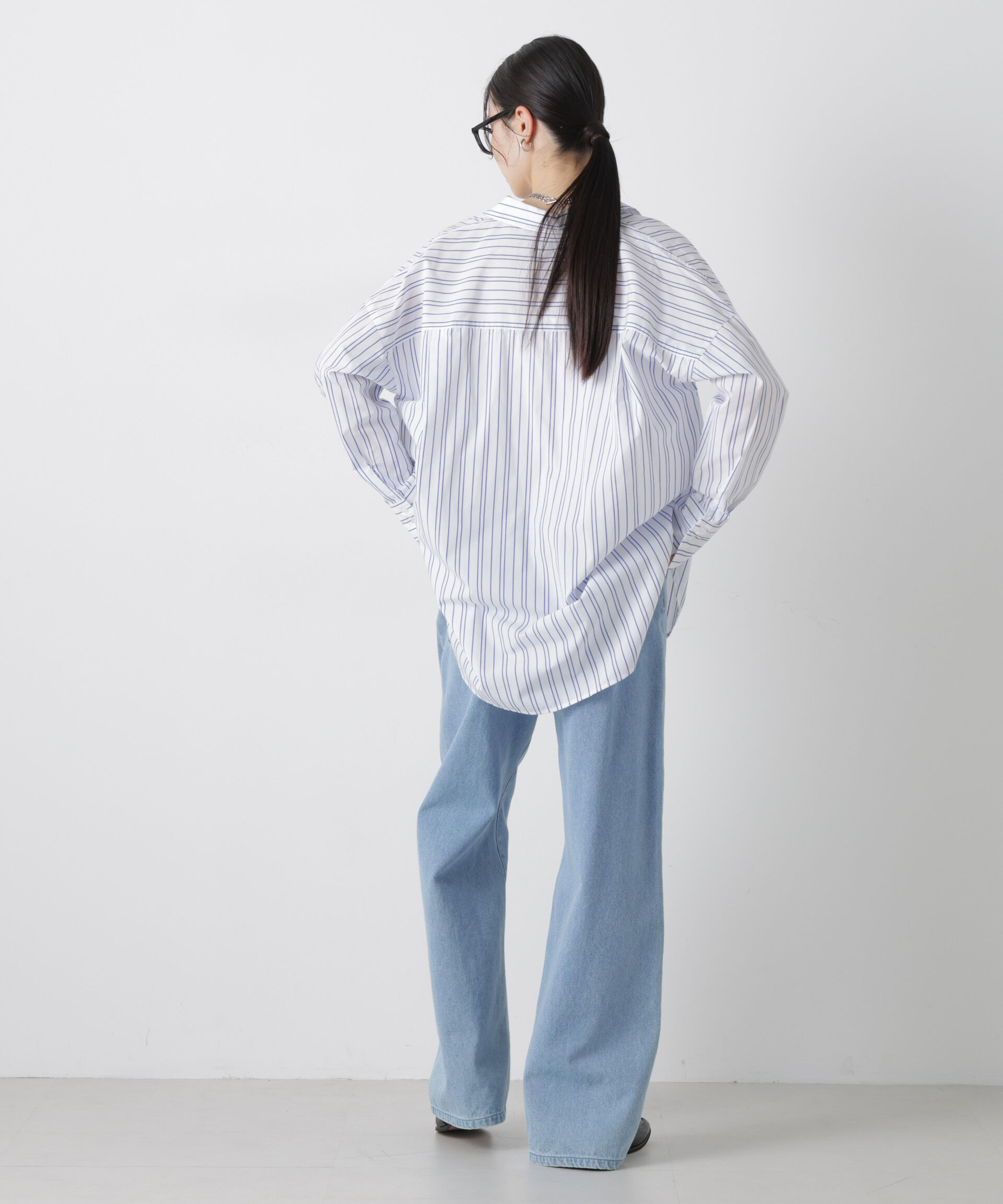 nano･universe「ブロードワイドシルエットストライプシャツ」|シャツ・ブラウス|