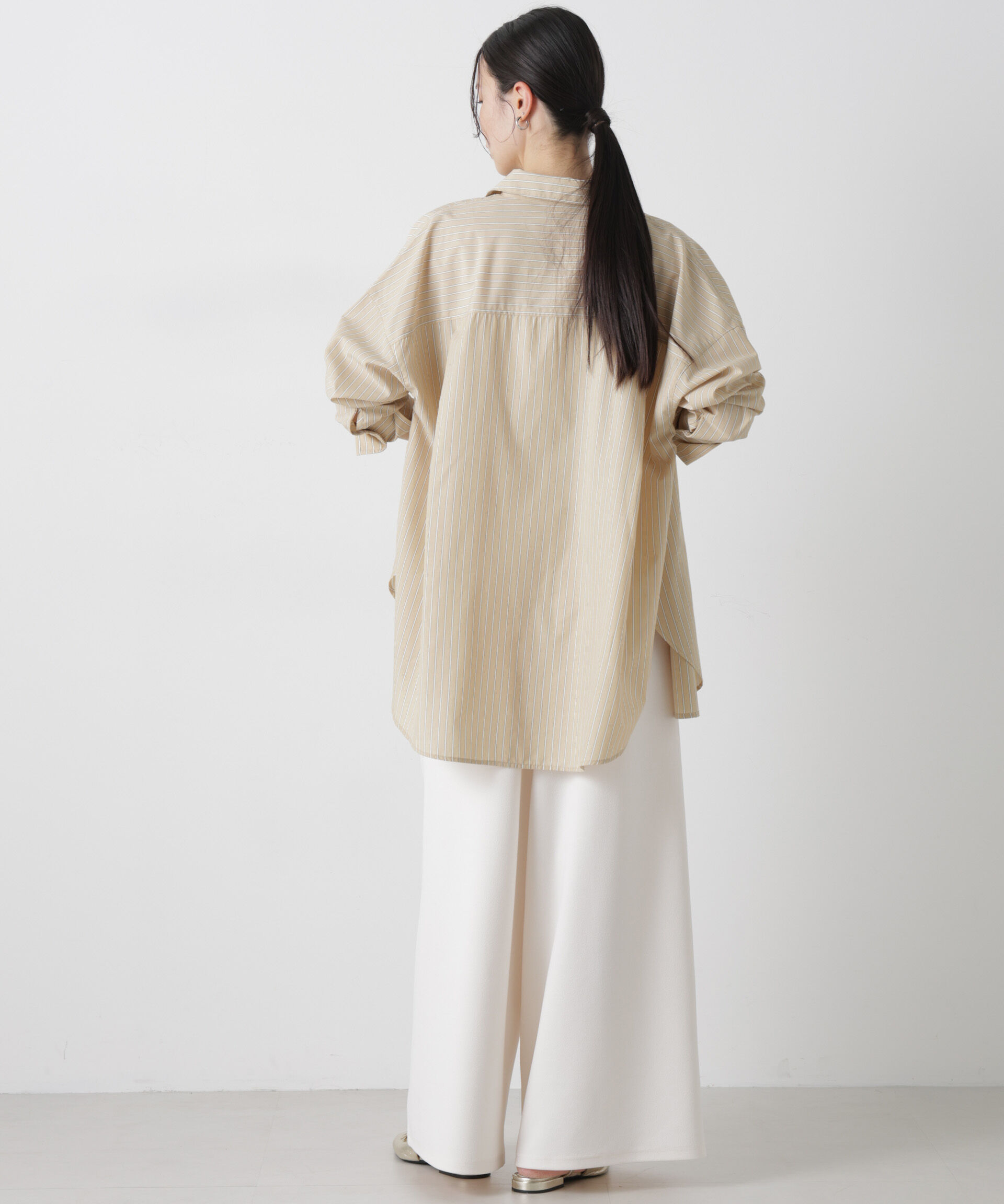 nano･universe「ブロードワイドシルエットストライプシャツ」|シャツ・ブラウス|