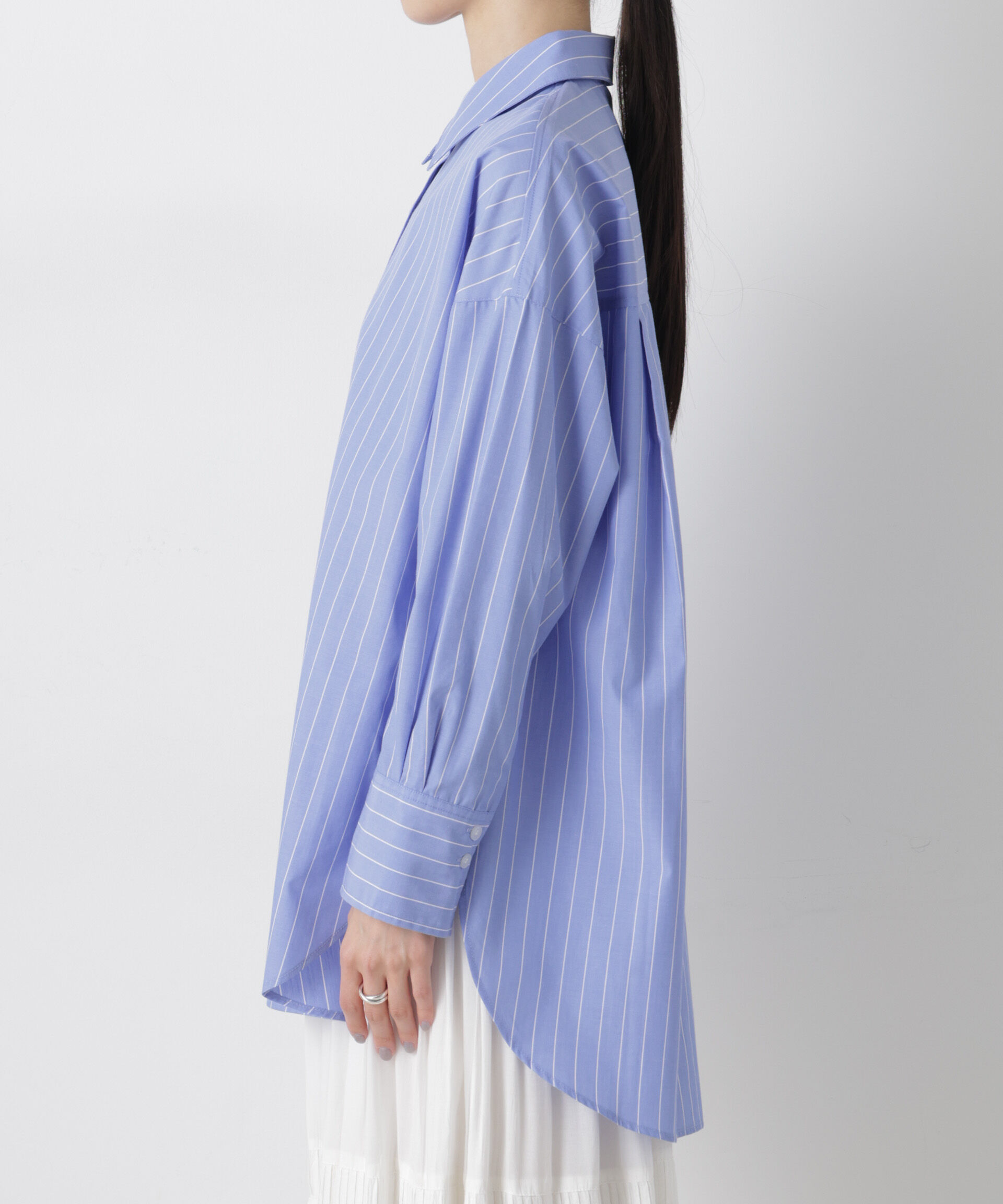 nano･universe「ブロードワイドシルエットストライプシャツ」|シャツ・ブラウス|