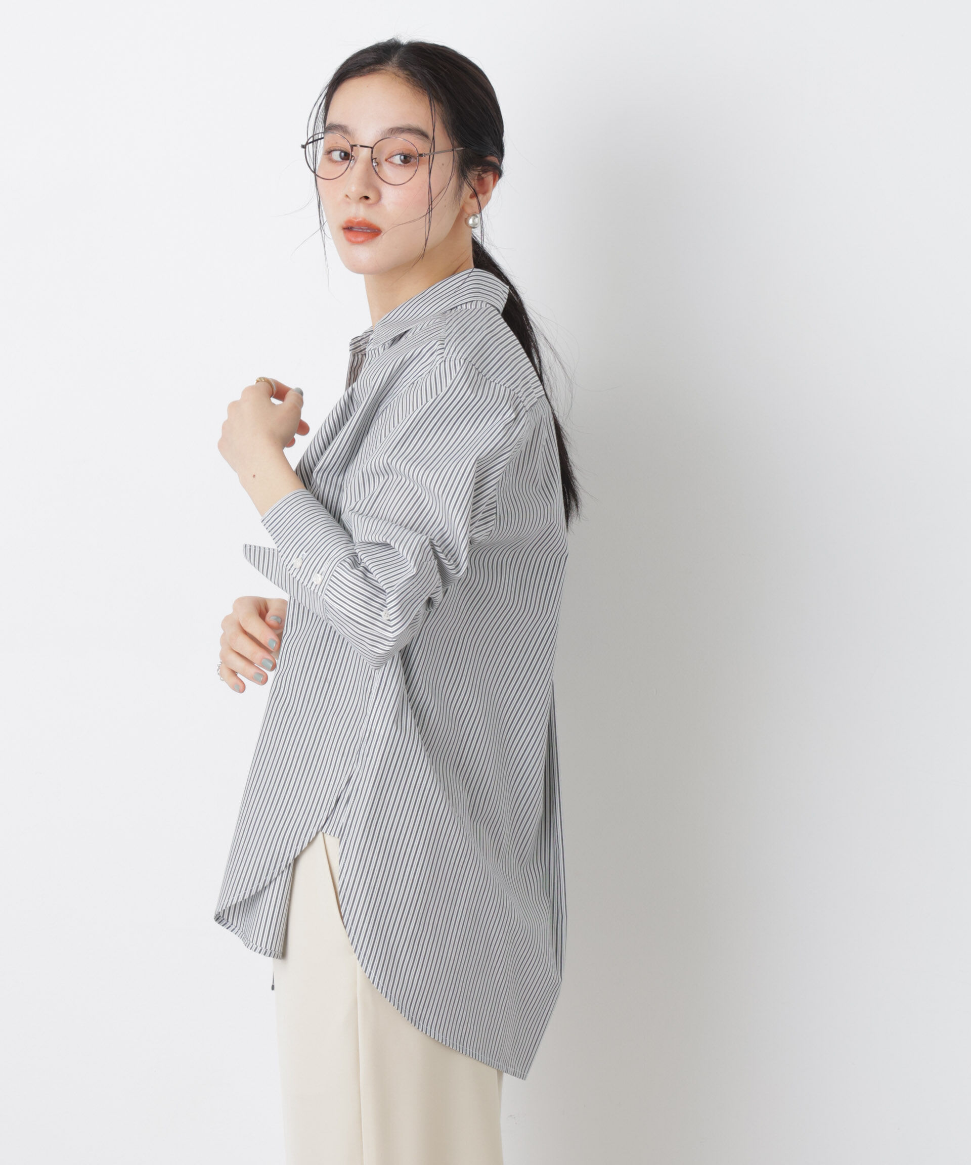 nano･universe「2wayオーバーシャツ」|シャツ・ブラウス|