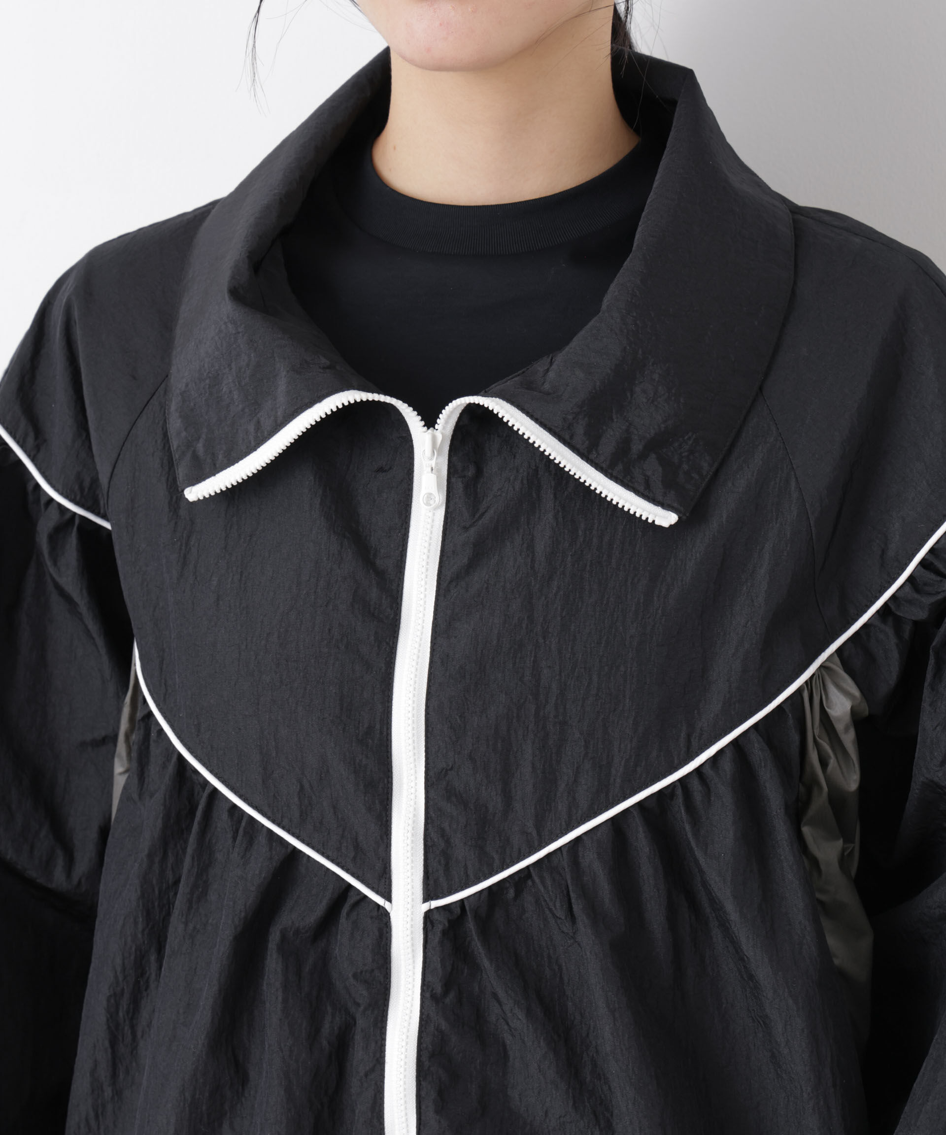 nano･universe「シアーライトギャザーブルゾン」|ブルゾン・スタジャン|