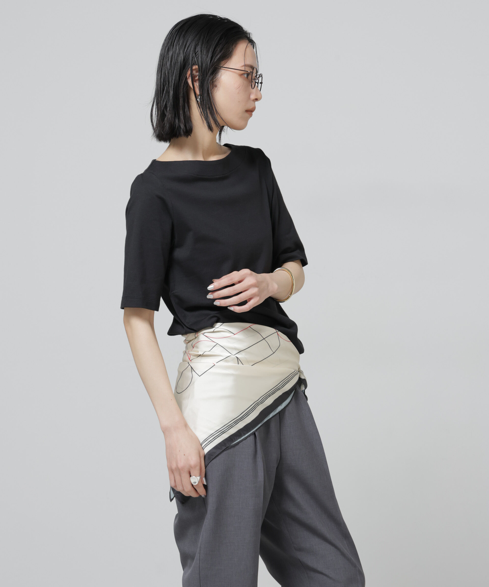 nano･universe「Anti Soaked(R) 汗染み防止ボートネックTシャツ」|Tシャツ・カットソー|