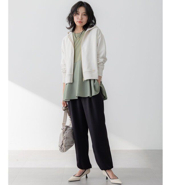 23区「【ご好評につき新色追加】ナチュラルコットンベアコンビ ペプラム カットソー」|Tシャツ・カットソー|