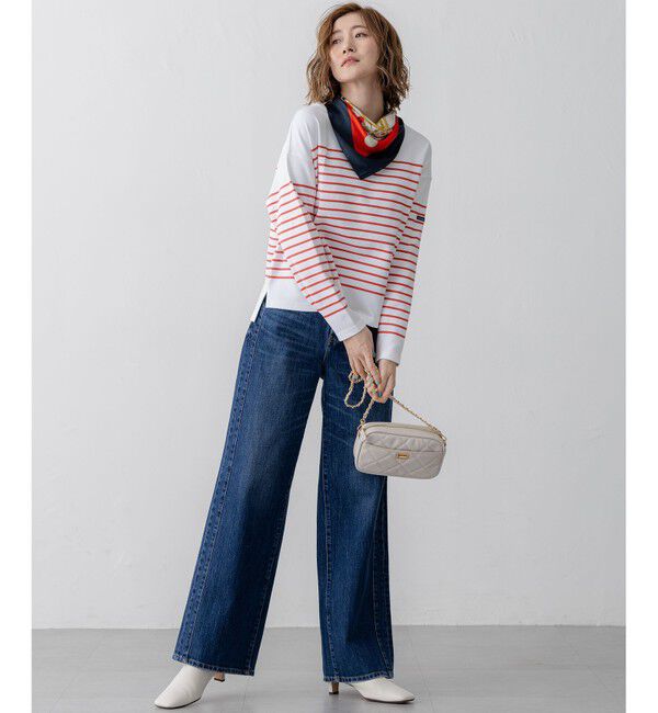 23区「【RED CARD TOKYO&times;23区/VERY3月号掲載】デニム ライン ワイドパンツ」|デニム|