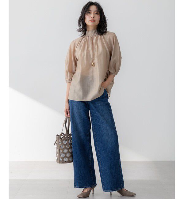 23区「【RED CARD TOKYO&times;23区/VERY3月号掲載】デニム ライン ワイドパンツ」|デニム|