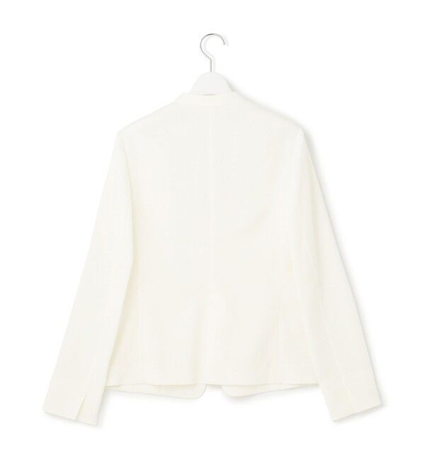 23区「【セットアップ対応/防シワ性/洗える】アイアスマットストレッチ ノーカラー ジャケット」|ノーカラージャケット|