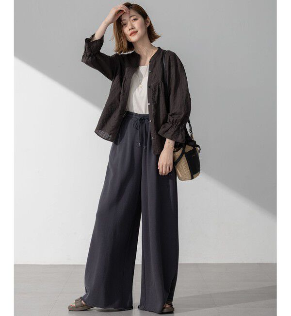 23区「【洗える】シャイニーリブ タンクトップ」|タンクトップ|