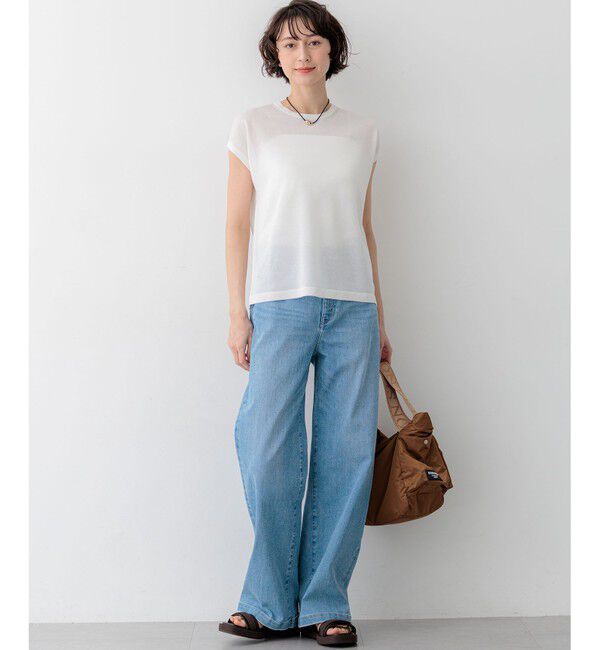 23区「【見上愛さん着用/Oggi掲載/接触冷感】23区DENIM サマー ストレート ワイド パンツ」|デニム|