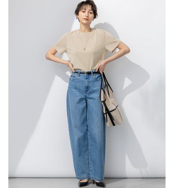23区「【見上愛さん着用/Oggi掲載/接触冷感】23区DENIM サマー ストレート ワイド パンツ」|デニム|