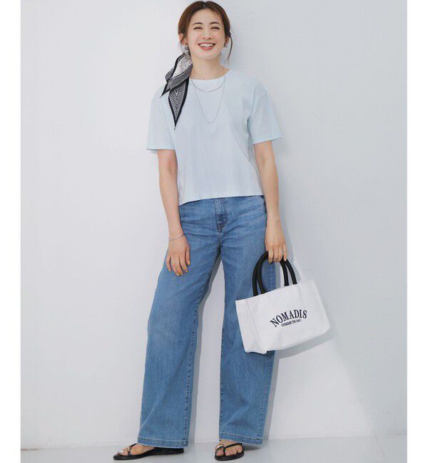 23区「【見上愛さん着用/Oggi掲載/接触冷感】23区DENIM サマー ストレート ワイド パンツ」|デニム|