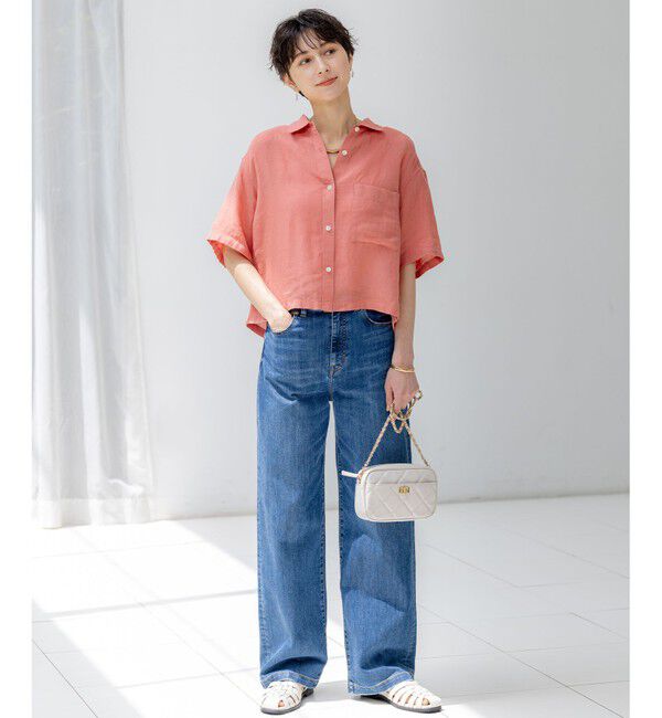 23区「【見上愛さん着用/Oggi掲載/接触冷感】23区DENIM サマー ストレート ワイド パンツ」|デニム|