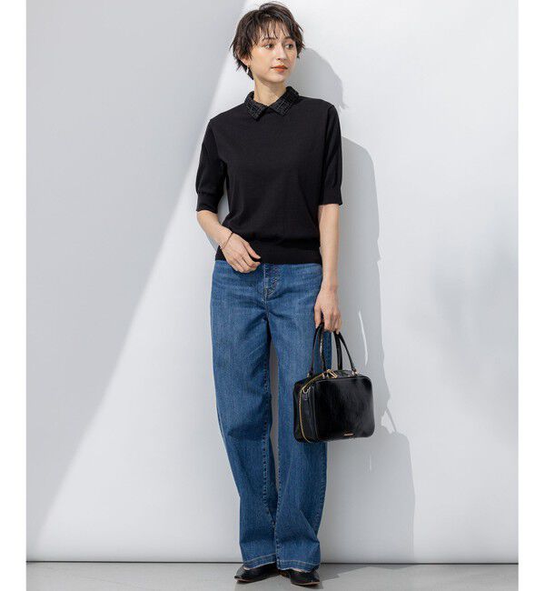 23区「【見上愛さん着用/Oggi掲載/接触冷感】23区DENIM サマー ストレート ワイド パンツ」|デニム|