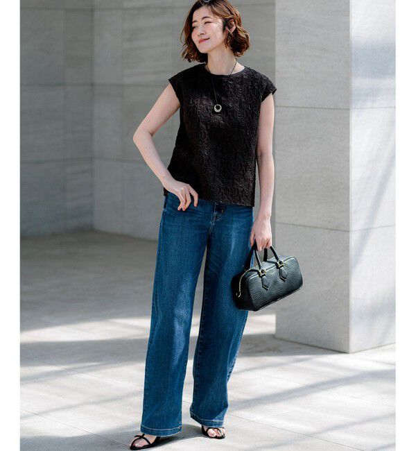 23区「【見上愛さん着用/Oggi掲載/接触冷感】23区DENIM サマー ストレート ワイド パンツ」|デニム|