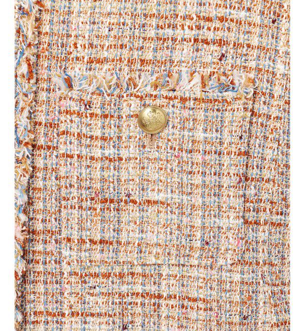 23区「【CanCam掲載】GIOLICAツイード ノーカラー ボタン ジャケット」|その他|