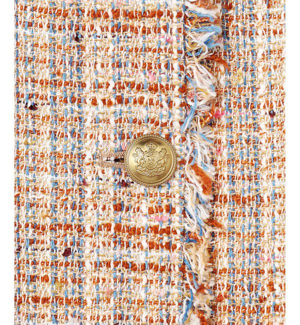 23区「【CanCam掲載】GIOLICAツイード ノーカラー ボタン ジャケット」|その他|