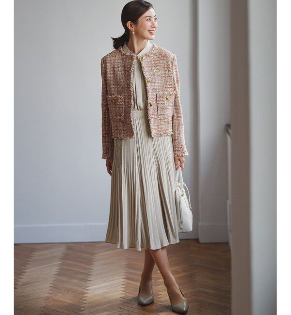 23区「【CanCam掲載】GIOLICAツイード ノーカラー ボタン ジャケット」|その他|