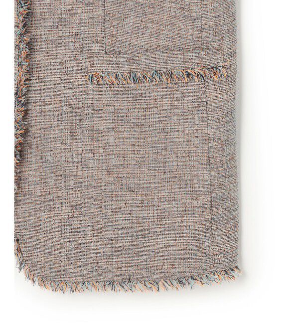 23区「リネンライクブッチャー フリンジノーカラージャケット」|その他|