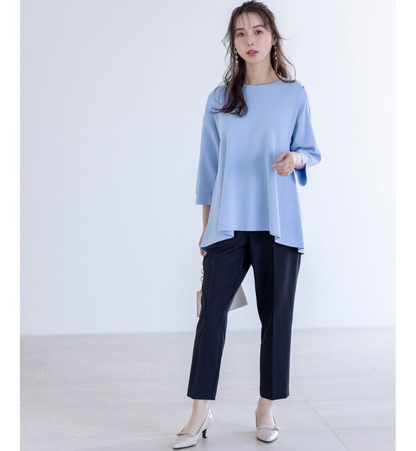 ANY SIS「【UVカット・洗える】フレアニット チュニック」|ニット・セーター|