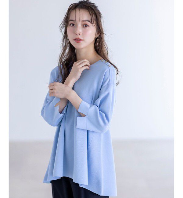 ANY SIS「【UVカット・洗える】フレアニット チュニック」|ニット・セーター|