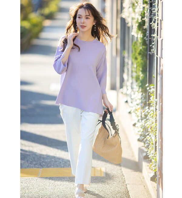 ANY SIS「【UVカット・洗える】フレアニット チュニック」|ニット・セーター|