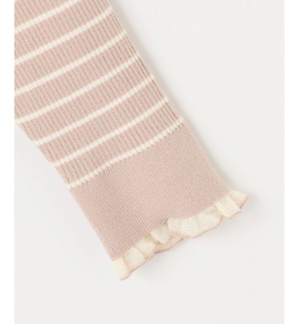 ANY SIS「CICA加工 フリルネック プルオーバー」|ニット・セーター|