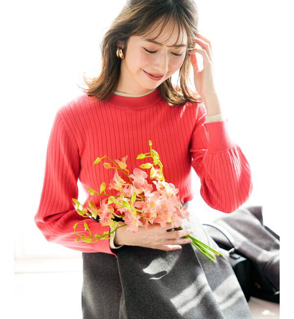 ANY SIS「【WEB・一部店舗限定】ダブルカラー ニット」|ニット・セーター|