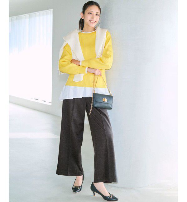 ANY SIS「【WEB・一部店舗限定】ダブルカラー ニット」|ニット・セーター|