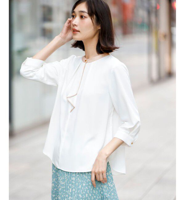 ANY SIS「ボウタイツイル ブラウス」|シャツ・ブラウス|