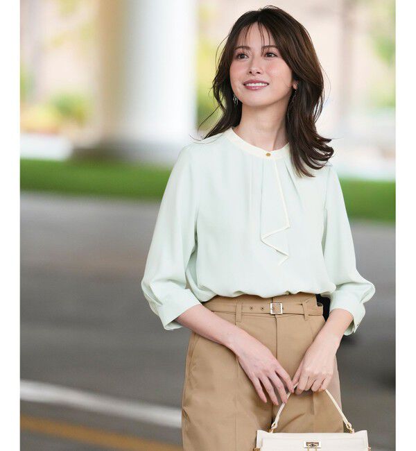 ANY SIS「ボウタイツイル ブラウス」|シャツ・ブラウス|