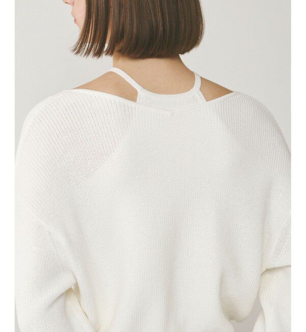  「ハイゲージ畦ニットカーディガン」|カーディガン|