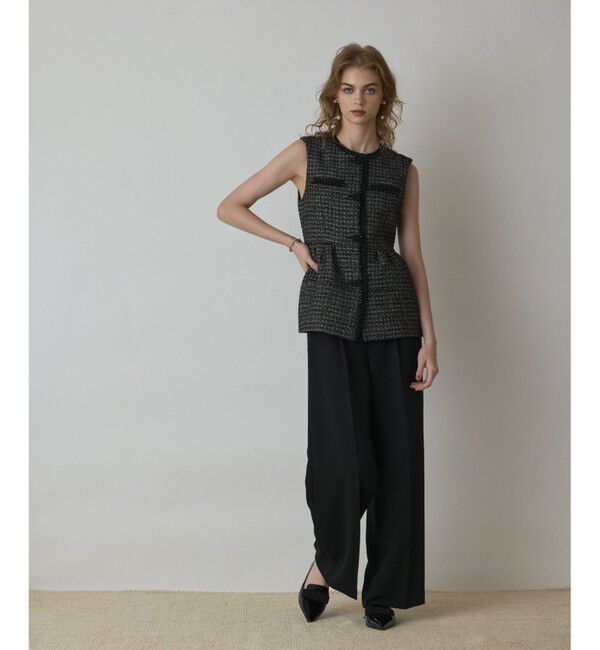 GRACE CONTINENTAL「ツイードペプラムベスト」|ベスト・ジレ|