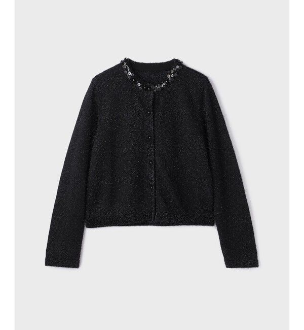 GRACE CONTINENTAL「ラメフェザ－ニットカーディガン」|カーディガン|