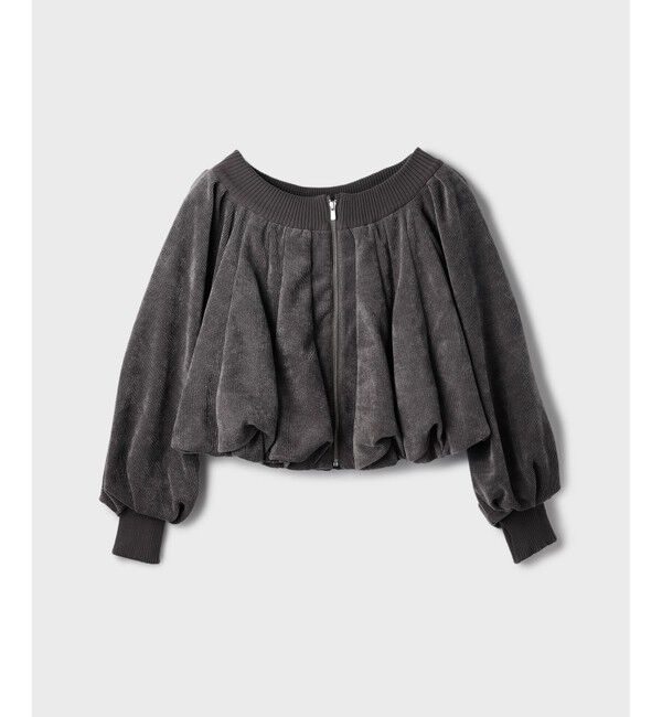 GRACE CONTINENTAL「バルーンモールカットカーディガン」|カーディガン|