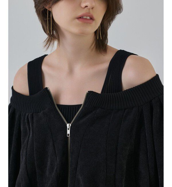 GRACE CONTINENTAL「バルーンモールカットカーディガン」|カーディガン|