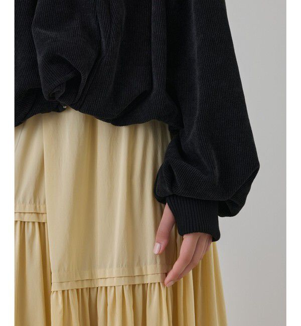 GRACE CONTINENTAL「バルーンモールカットカーディガン」|カーディガン|