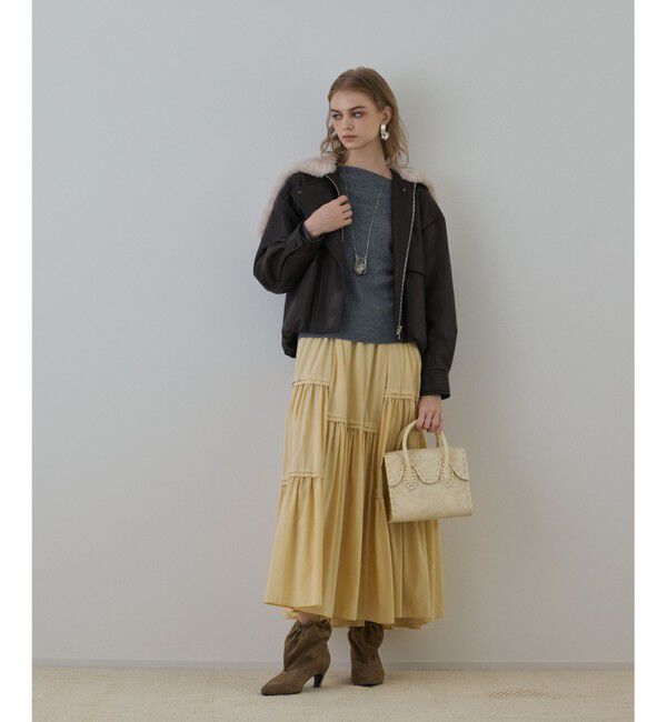 GRACE CONTINENTAL「フェイクレザーボンバージャケット」|その他|ﾀﾞｰｸﾌﾞ