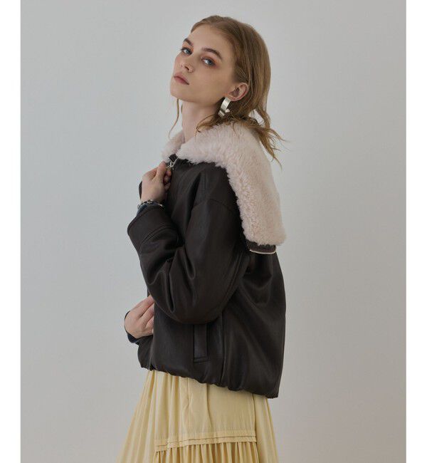 GRACE CONTINENTAL「フェイクレザーボンバージャケット」|その他|