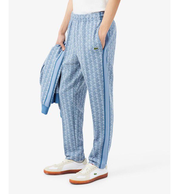 LACOSTE「サイドテーピングモノグラムジャカードトラックパンツ」|その他|アクア