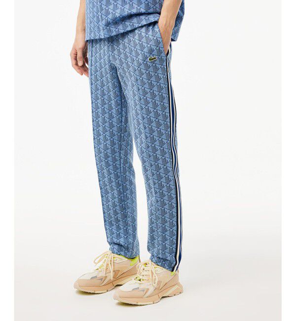 LACOSTE「サイドテーピングモノグラムジャカードトラックパンツ」|その他|ブルー