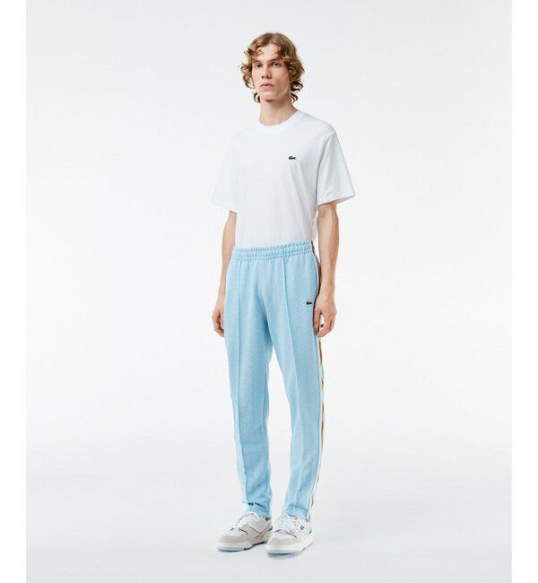 LACOSTE「サイドテーピングモノグラムジャカードトラックパンツ」|その他|ライトブルー